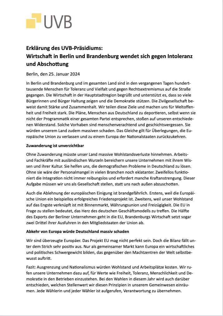 Erklärung UVB